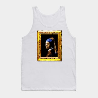 8-Bit Girl with a Pearl Earring Tank Top